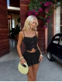 ALYA KURDELE DETAY TAKIM SİYAH