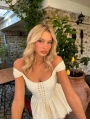 MORLİVA ÇİZGİLİ CORSET ELBİSE SARI