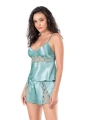 Morliva Aqua Saten Babydoll Şort Takımı