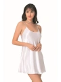 Morliva  Beyaz Kısa Saten Gecelik