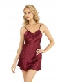 Morliva  Bordo Kısa Saten Gecelik 8231
