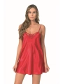 Morliva Kırmızı Kısa Saten Gecelik
