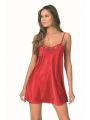 Morliva Kırmızı Kısa Saten Gecelik