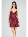 Morliva  Kısa Gecelik Degaje Bordo 7740