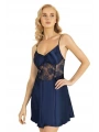 Morliva  Lacivert Kısa Saten Gecelik 8239