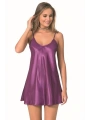 Morliva  Mor Kısa Saten Gecelik