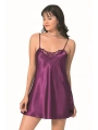 Morliva  Mor Kısa Saten Gecelik