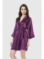 Morliva  Mor Kısa Saten Sabahlık