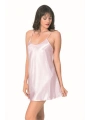 Morliva Pembe Kısa Saten Gecelik