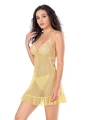 Morliva Sarı Kısa Tül Gecelik