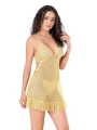 Morliva Sarı Kısa Tül Gecelik