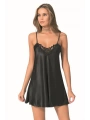 Morliva  Siyah Kısa Saten Gecelik