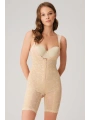 Morliva  Toparlayıcı Vücut İnceltici Dikişli Fermuarlı Uzun Paca Altı Açık Sıkı Badi Korse