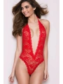 Arkası Açık Dantelli Kırmızı Fantazi Babydoll TM1287
