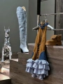 CHEROKEE SÜET DENIM DETAYLI PREMIUM ELBİSE KAHVERENGİ