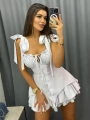 CORSET ELBİSE BEYAZ