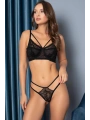 Dantelli Siyah Balenli Bralet Sütyen Takımı