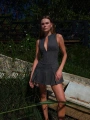 ELEANOR POLİVİSKON ELBİSE GRİ