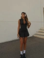 ELEANOR POLİVİSKON ELBİSE GRİ