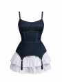 EVA DENIM ELBİSE MAVİ