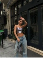 GLOPLU CROP GRİ
