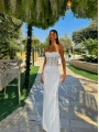 GOWN DANTEL BÜSTİYER & SATEN ETEK TAKIM BEYAZ