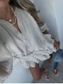 HARLOW YIKAMALI MUSLİN KUMAŞ ŞORTLU ELBİSE BEJ