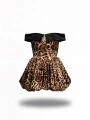 INDORA LEOPAR BALON ELBİSE LEOPAR