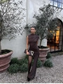 IRINA SANDY ELBİSE KAHVERENGİ