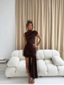 IRINA SANDY ELBİSE KAHVERENGİ