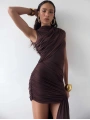 IRINA SANDY ELBİSE KAHVERENGİ
