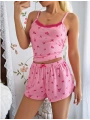 Kadın Çiçekli Dantelli Şortlu Pijama Takım 5177