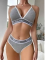 Kadın Gri Sweet Sütyen Kilot Takımı 5198