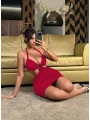 Kadın Kırmızı Halka Detaylı Fantezi Gece elbisesi 5116