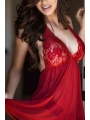 Kırmızı Dantel Gecelik TM1188