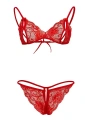 Kırmızı Dantelli Fantazi Sütyen ve G-String Takım TM2048