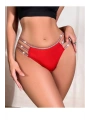 Kırmızı Simli Yanları Şeritli Şık Fantezi Külot