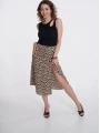 Leopar Yırtmaçlı Etek