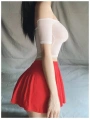 Likralı Mini Fantezi Etek