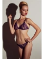 Mor Dantelli Sütyen Ve Gstring Takımı TM2087