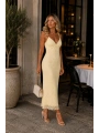 Morliva Askılı Güpür Maxi Elbise