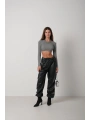 Morliva Basic Crop Triko Bluz