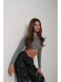 Morliva Basic Crop Triko Bluz