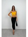 Morliva Bel Bağcıklı Crop Bluz