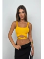 Morliva Bel Bağcıklı Crop Bluz