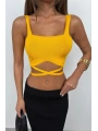 Morliva Bel Bağcıklı Crop Bluz