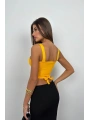 Morliva Bel Bağcıklı Crop Bluz
