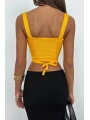 Morliva Bel Bağcıklı Crop Bluz