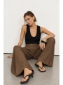 Morliva Bel Lastik Detay Pileli Basic Pantolon