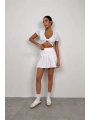 Morliva Büzgü Detay Crop Bluz